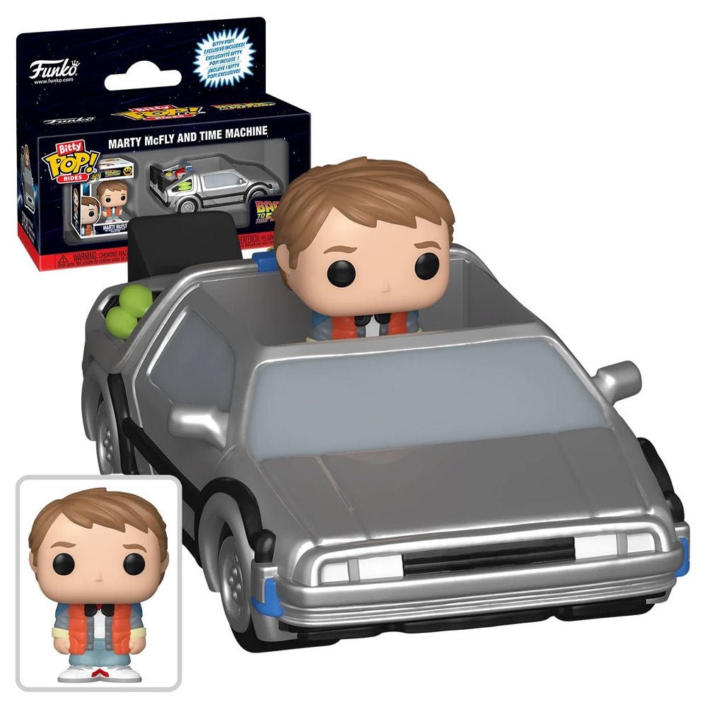 BACK TO THE FUTURE バックトゥザフューチャー (劇場公開 40周年 ) - Marty McFly and Time Machine Funko Bitty Pop! Ride / フィギュア・人形 - PGS